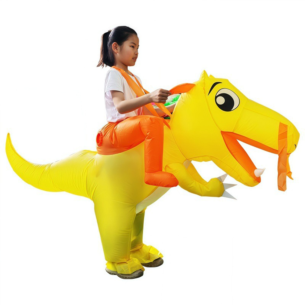 Inflatable Dinosaur Costume Adult - 子供用恐竜インフレータブルスーツ黄色い動物漫画人形コスチュームフェスティバルパーティーステージパフォーマンスコスプレ小道具衣装