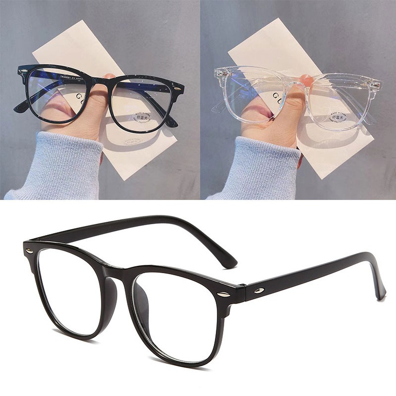 メガネ超軽量レトロ透明フレーム無地男性女性抗青色光メガネパー - Glow In The Dark Party Glasses のレビューと価格
