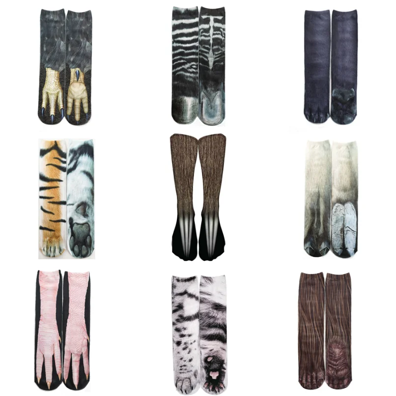 かわいい靴下 3d プリントおかしい女性女性男性犬猫ノベルテ - Funny Chicken Leg Socks のレビューと価格