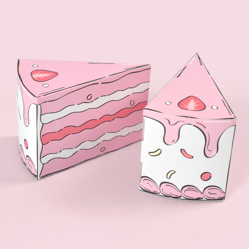三角形のケーキ型紙製ギフトボックス。クリエイティブなキャンデ - Party Supplies のレビューと価格